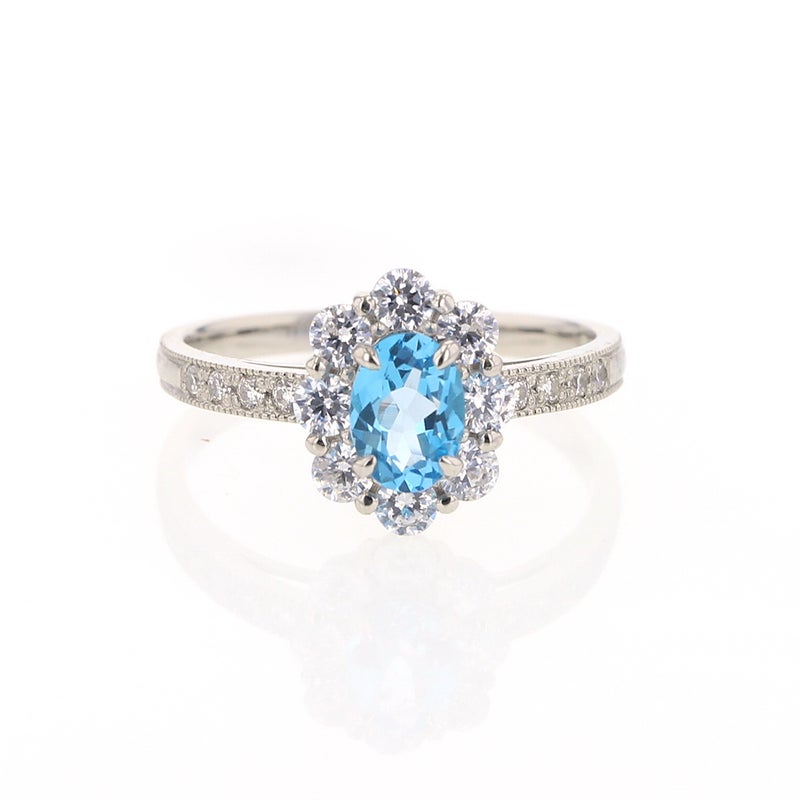 シルバー カラーストーン リング