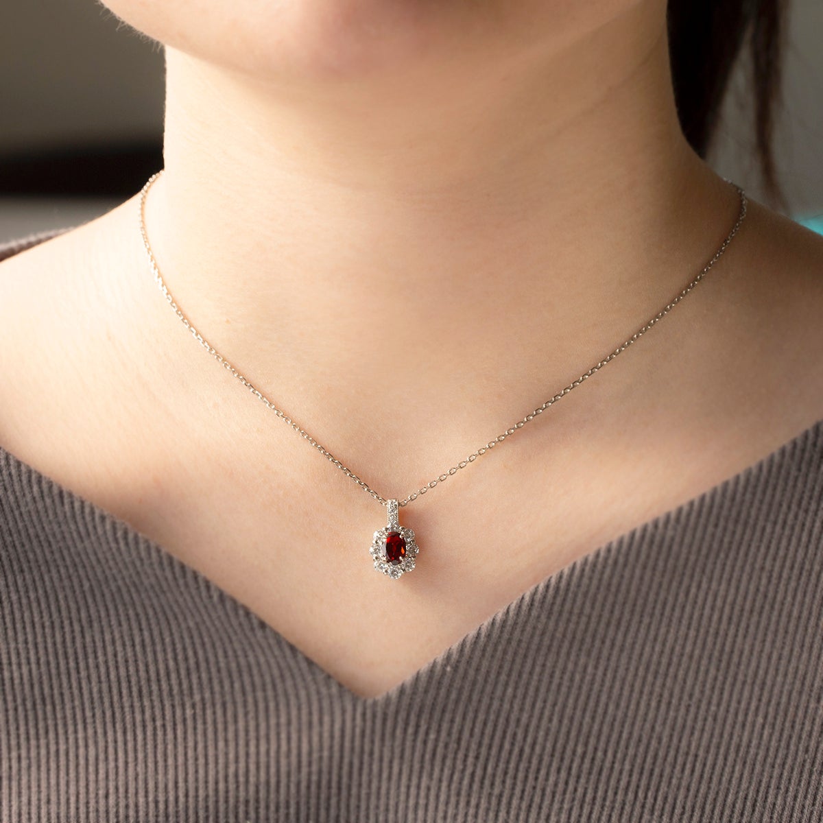 シルバー カラーストーン ネックレス ガーネット アメジスト ブルートパーズ 誕生石 1月 2月 11月 レディース 彼女 誕生日 母 プレゼント ギフト 母の日