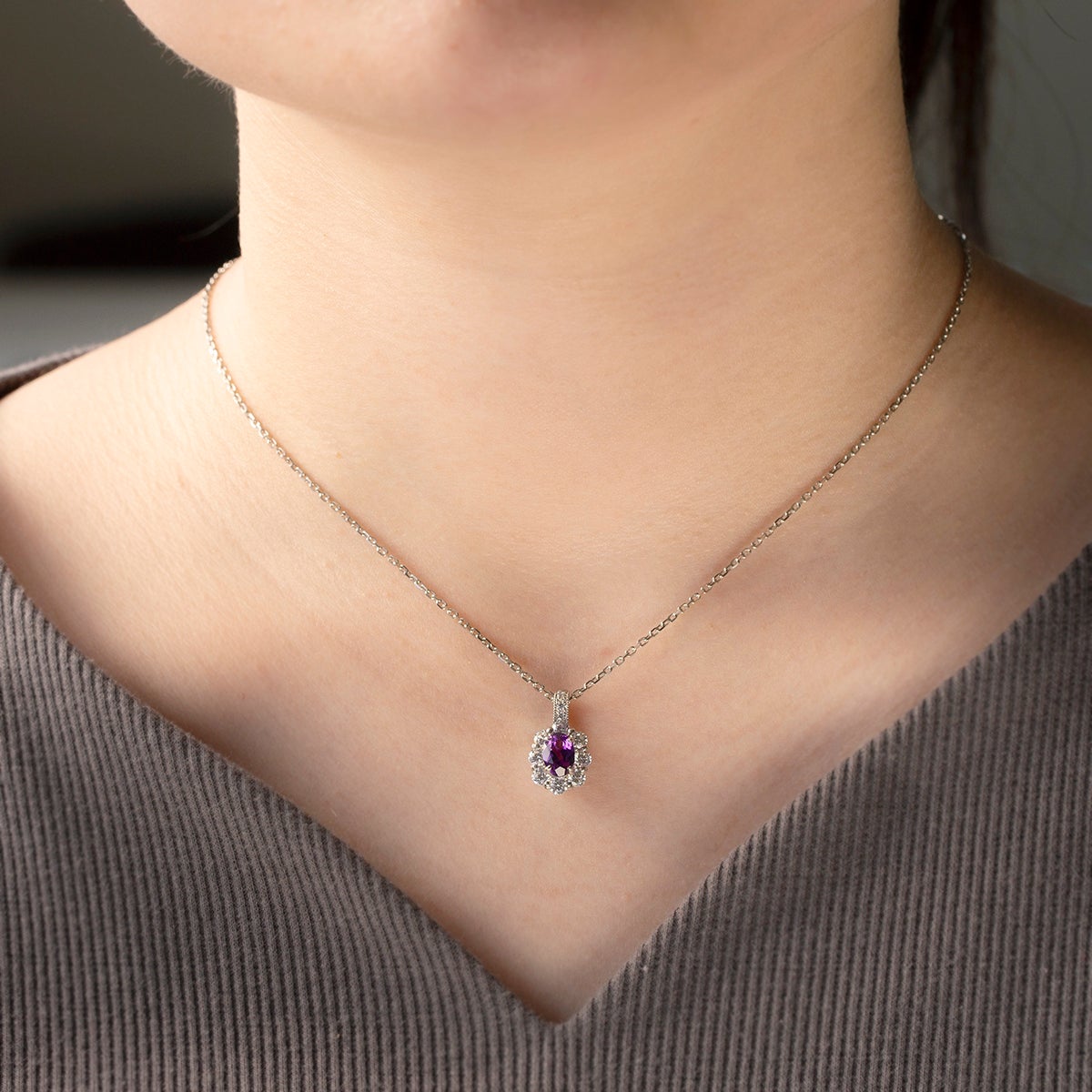 シルバー カラーストーン ネックレス ガーネット アメジスト ブルートパーズ 誕生石 1月 2月 11月 レディース 彼女 誕生日 母 プレゼント ギフト 母の日