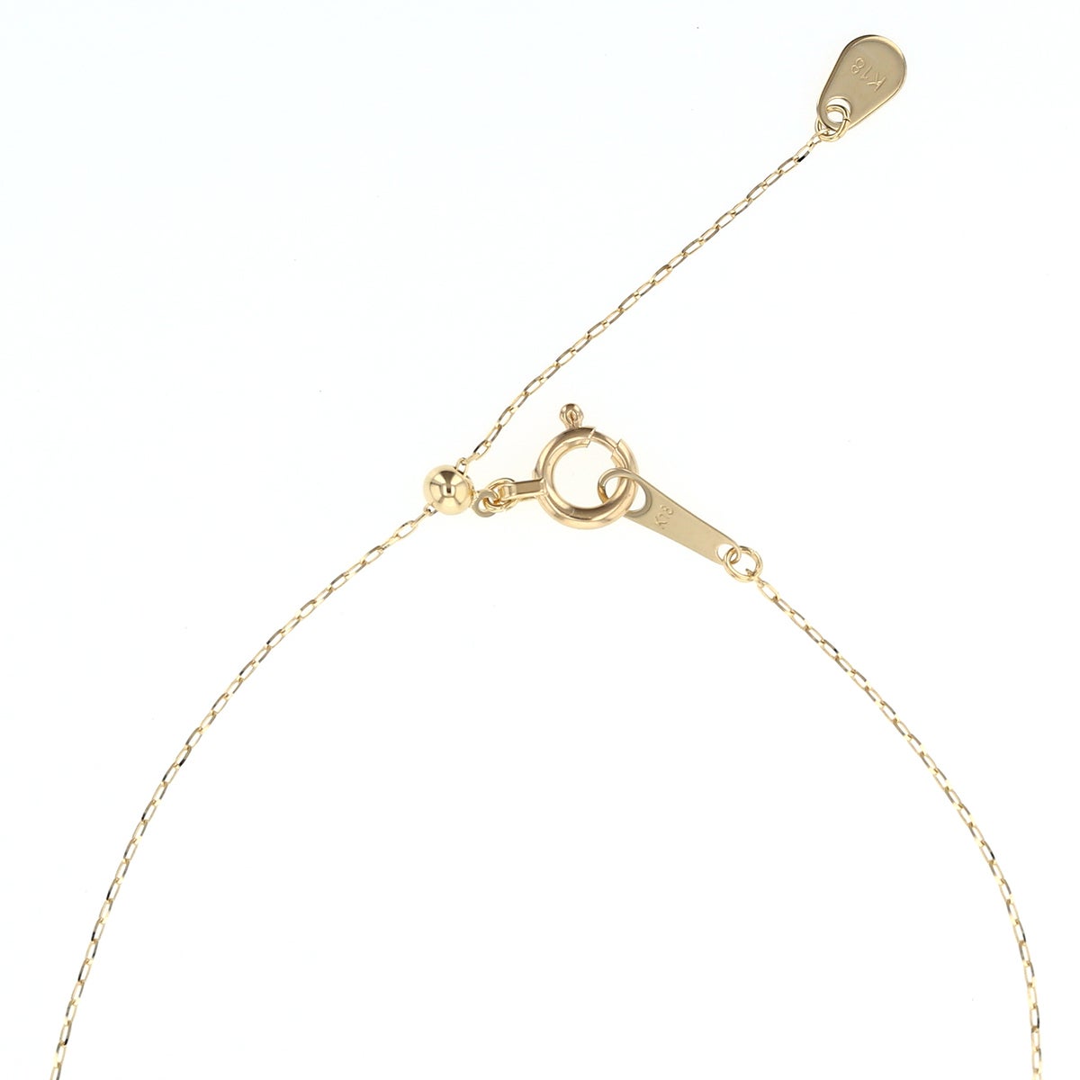 K18 YG ダイヤモンド ネックレス 馬蹄 ダンシングストーン 0.3ct