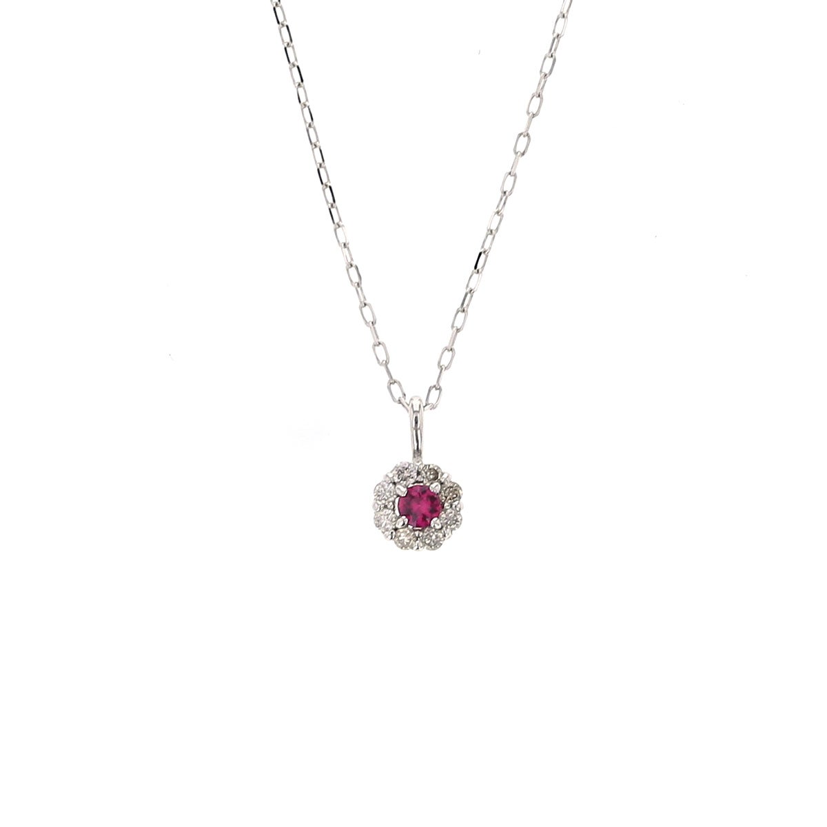 プラチナ ルビー ダイヤモンド ネックレス | IKEDAジュエリーオンライン