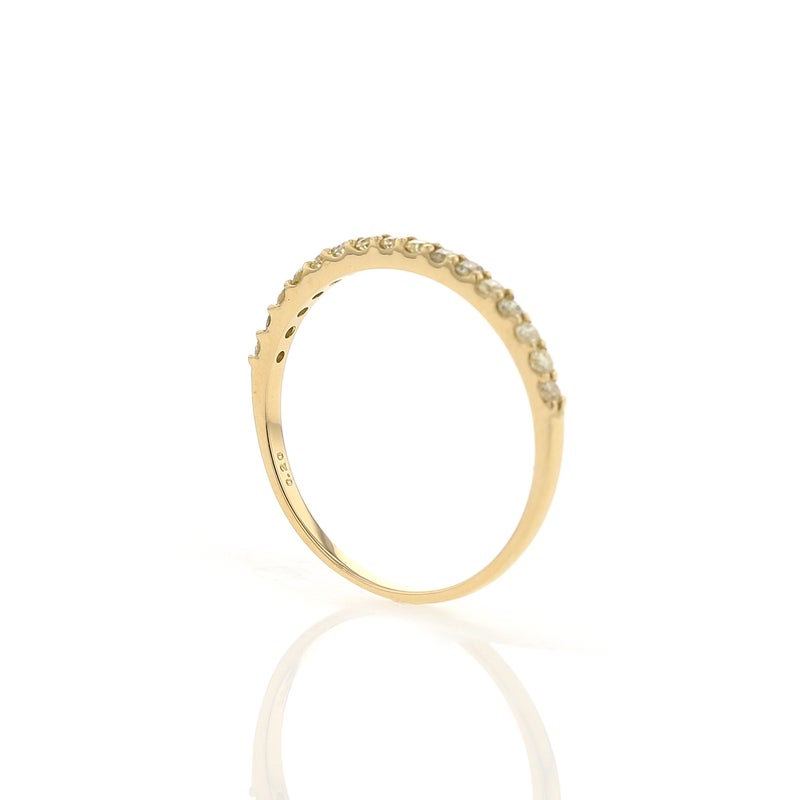 K18 YG ダイヤモンド ハーフエタニティリング ハーフエタニティ 18K 18金 ダイヤ 指輪 レディース 妻 女性 誕生日 誕生日プレゼント ギフト 20代 30代 40代