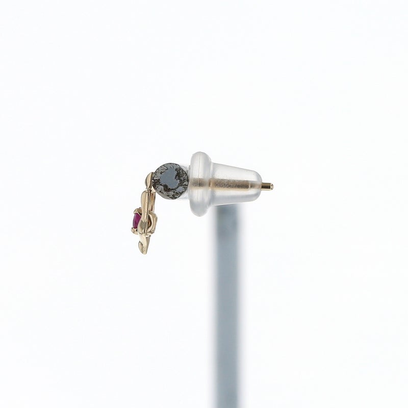 K10 YG ルビー ピアス