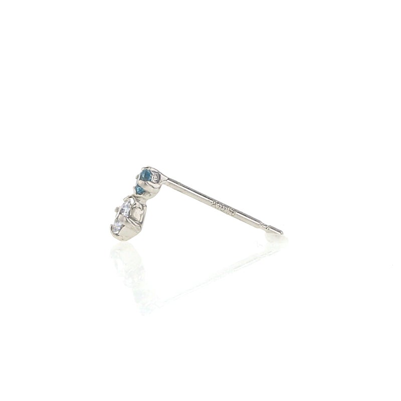 K10 WG ブルートパーズ キュービックジルコニア ピアス CZ ホワイトゴールド 10金 11月 誕生石 誕生日プレゼント ギフト レディース 20代 30代 40代 10k k10 天然石