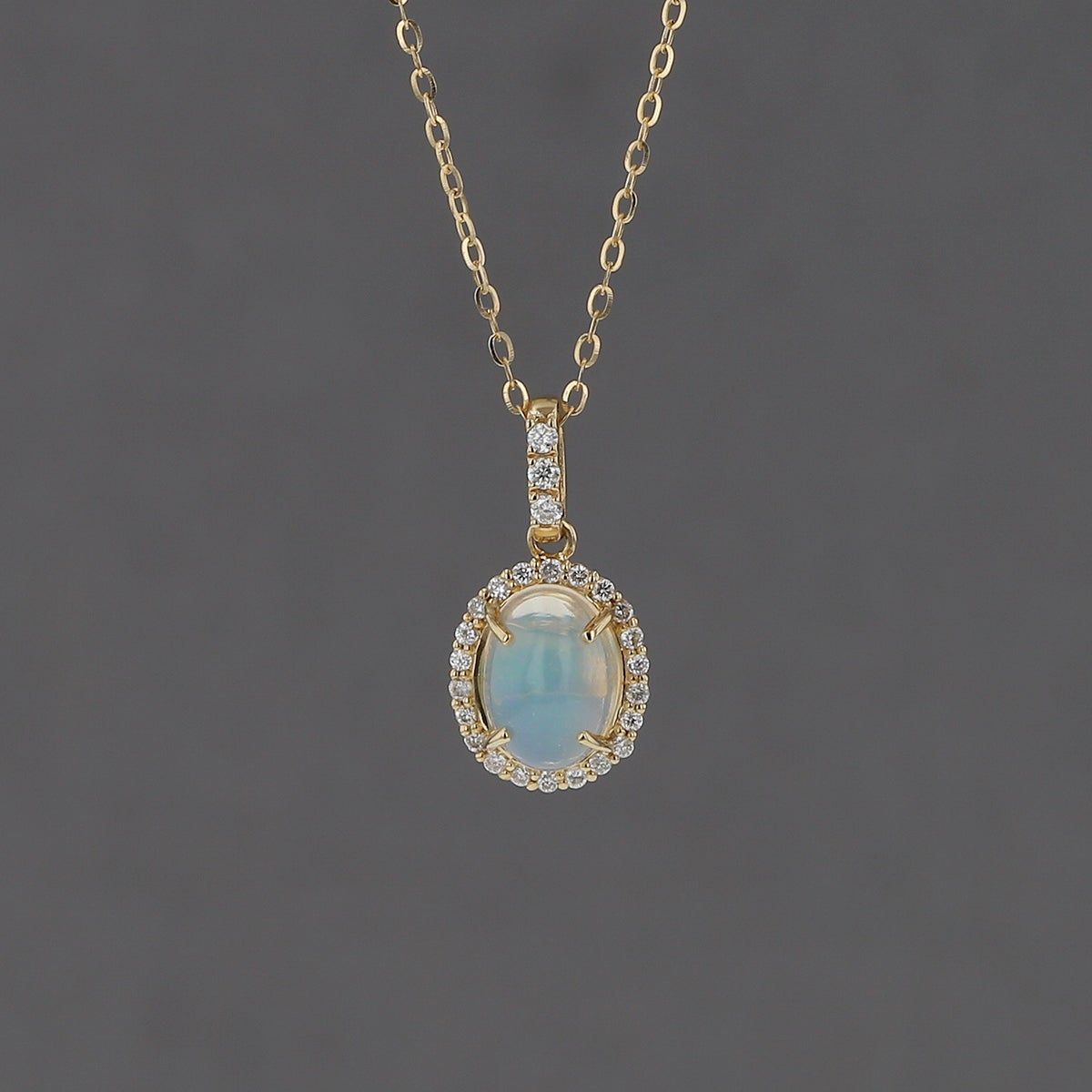 K18 YG オパール ネックレス イエローゴールド 18k 18金 レディース 彼女 妻 10月誕生石 誕生日プレゼント20代 30代 40代 50代