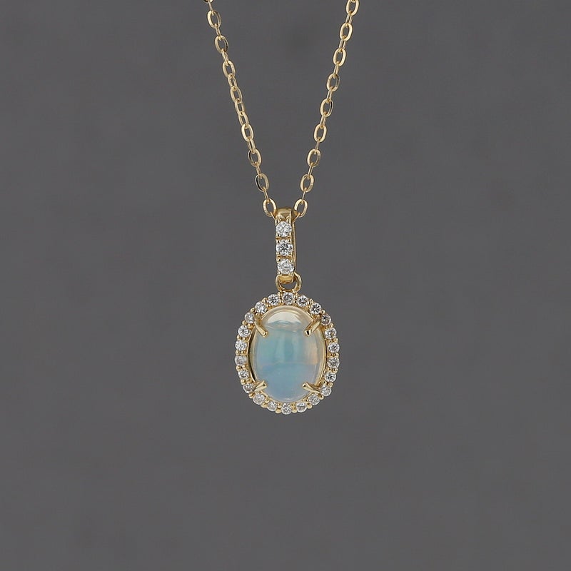 K18 YG オパール ネックレス イエローゴールド 18k 18金 レディース 彼女 妻 10月誕生石 誕生日プレゼント20代 30代 40代 50代