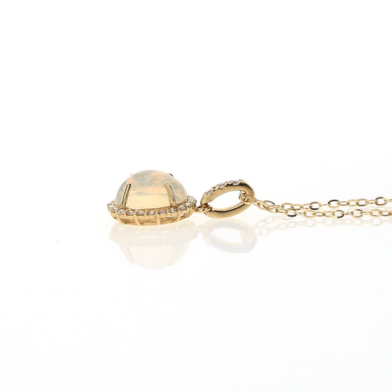 K18 YG オパール ネックレス イエローゴールド 18k 18金 レディース 彼女 妻 10月誕生石 誕生日プレゼント20代 30代 40代 50代