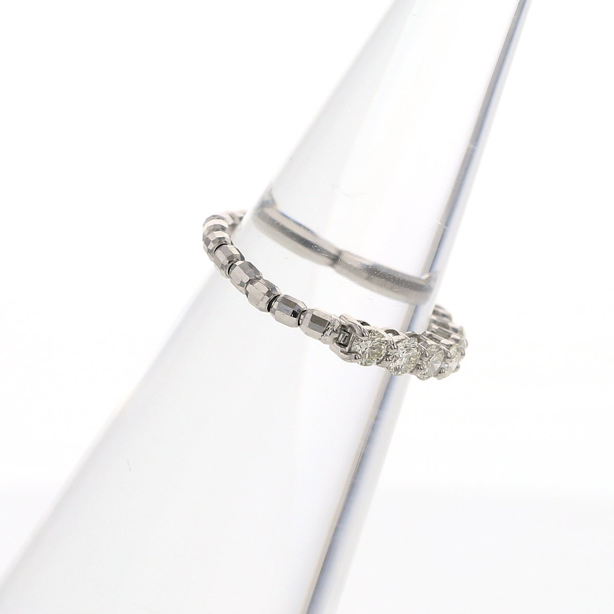プラチナ ダイヤモンド ストレッチリング 0.5ct