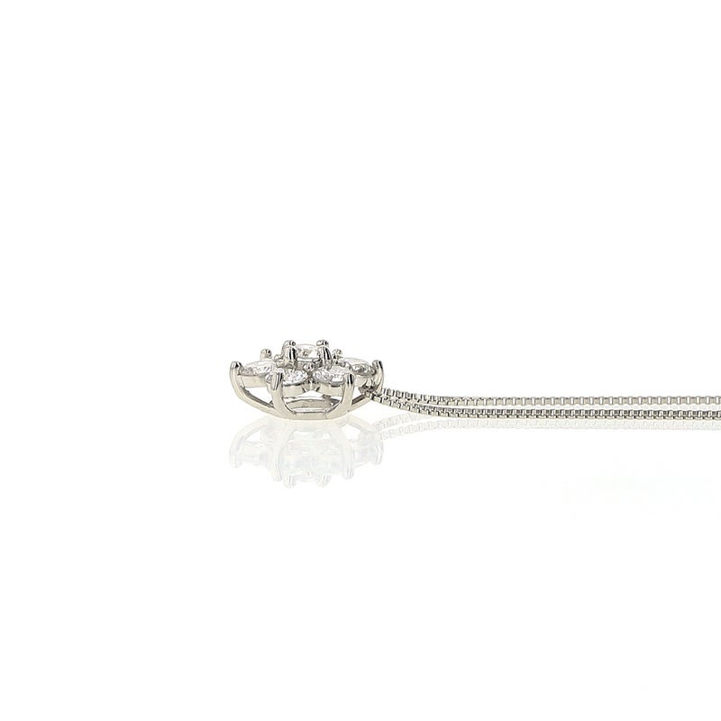 鑑別書付き プラチナ ダイヤモンド ネックレス 0.3ct