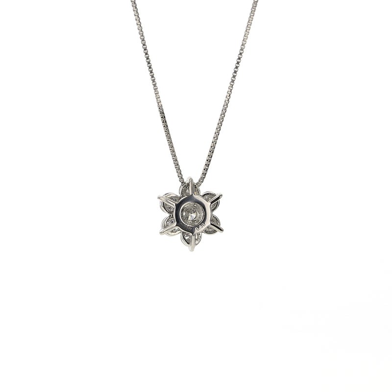 鑑別書付き プラチナ ダイヤモンド ネックレス 0.3ct