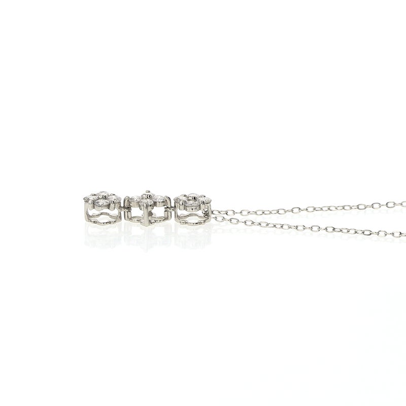 プラチナ 3ストーン ダイヤモンドネックレス 0.3ct