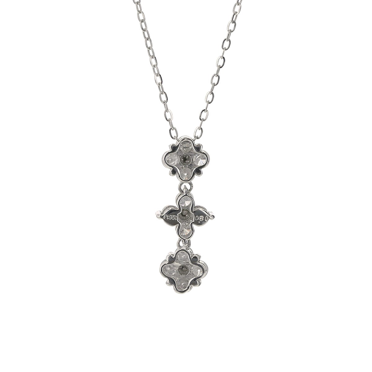プラチナ 3ストーン ダイヤモンドネックレス 0.3ct