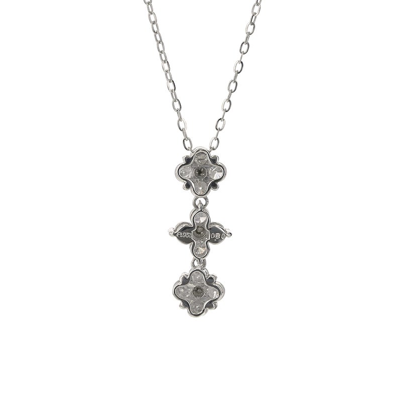 プラチナ 3ストーン ダイヤモンドネックレス 0.3ct